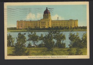 Saskatchewan REGINA Provincial Parliament Buildings pm1943 ~ WB PECO