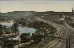 Little Falls NY RR Tracks & City c1910 Postcard