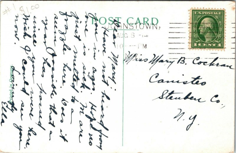 JOHNSTOWN NY – SCRIVERS FALLS - VINTAGE - POSTED - POSTCARD