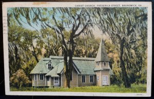 Vintage Postcard 1930 Christ Church, St. Solomons Island, Brunswick, Georgia GA