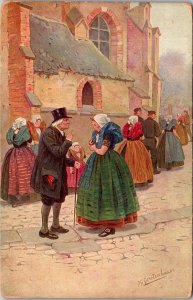 Costumes Couple In Typical Dress England