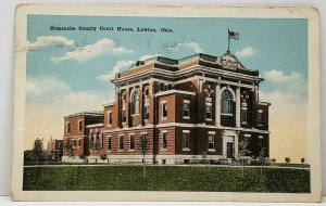 Oklahoma Comanche County Court House Lawton Okla Postcard H9