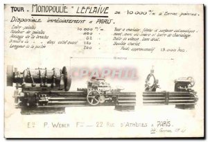 Postcard Old Publicity Tour Monopoulie Leflaive Weber Rue d & # 39Athenes Paris