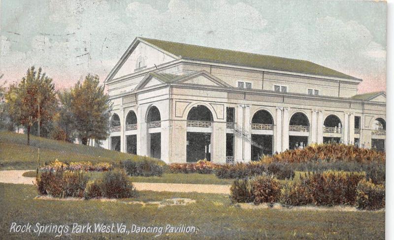 C8/ Chester Rock Springs Amusement Park West Virginia WV Postcard 07 Dance Hall 