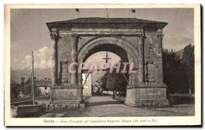 Old Postcard Aosta Arco Trionfale all imperatore Augusto Casare