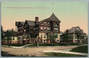 ELIZABETH NJ GENERAL HOSPITAL ANTIQUE POSTCARD