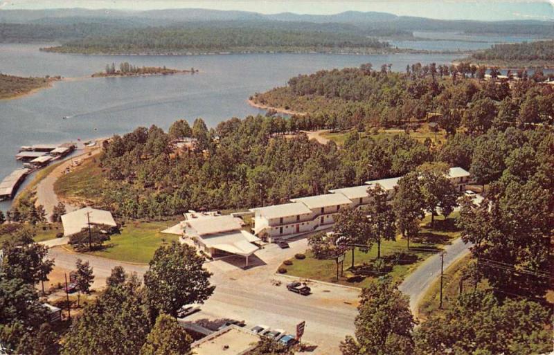 Bull Shoals Arkansas Imperial Resort Motel Birdseye View Vintage Postcard K90897