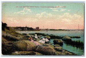 Onset Massachusetts Postcard Beach Neat Point Independence 1911 Vintage Antique