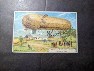 Germany Aviation Zeppelin Trading Cards Postcard Parseval French Dirigible