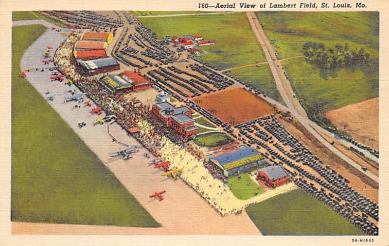 Aerial view of Lambert Field St. Louis, MO, USA Airport Unused 