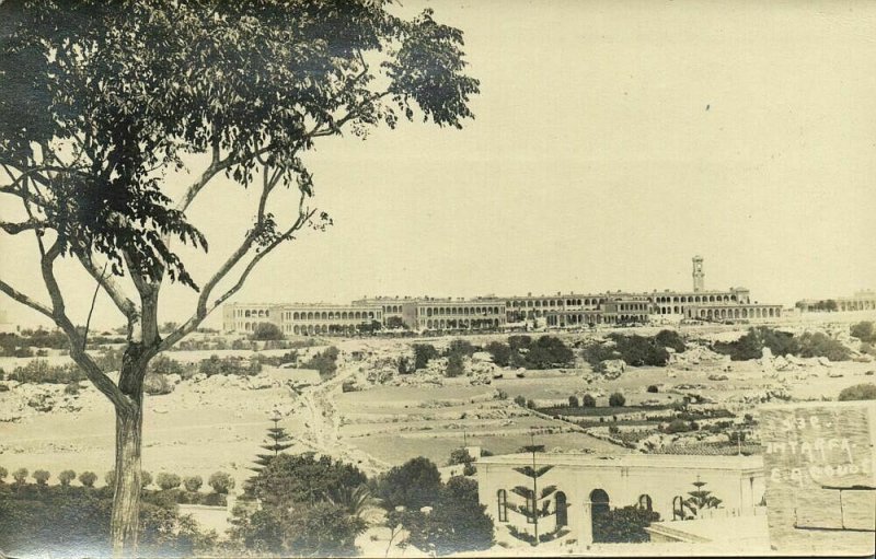 malta, MTARFA L-IMTARFA, Panorama with Clock Tower (1910s) RPPC Postcard