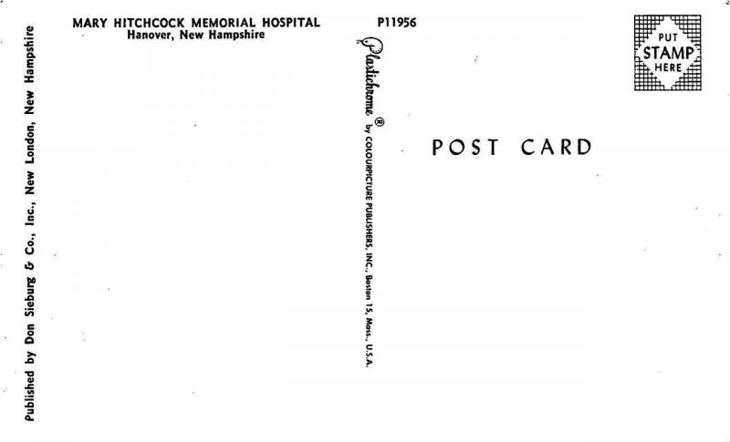 HANOVER, NH New Hampshire   MARY HITCHCOCK MEMORIAL HOSPITAL~Aerial   Postcard 