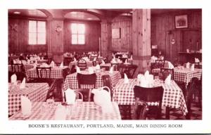 Maine Portland Boone's Restaurant Main Dining Room