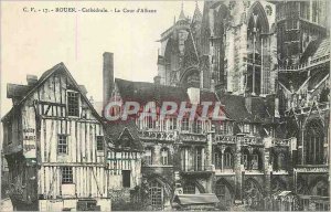 Old Postcard Rouen Cathedral Court of Albano House Amable Dubois