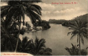 PC CPA JAMAICA, BLUE HOLE, PORT ANTONIO, Vintage Postcard (b21572)