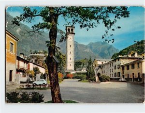 Postcard St. Francis of Assisi Square, Chiavenna, Italy