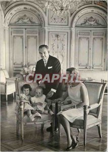 Postcard Modern Prince Rainier III Princess Grace Prince Albert Princess Caro...