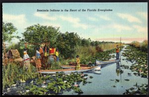 3920) Florida Seminole Indians in the Heart of the Florida Everglades - LINEN