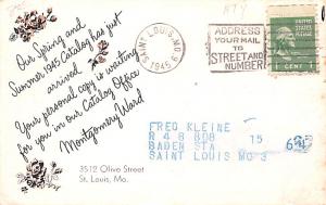 Advertising Post Card Montgomery Wards Springs and Summer 1945