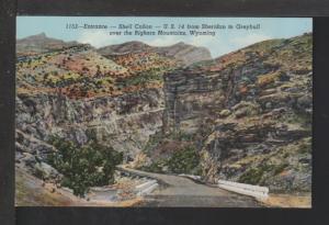 Entrance,Shell Canon,US 14,WY Postcard 