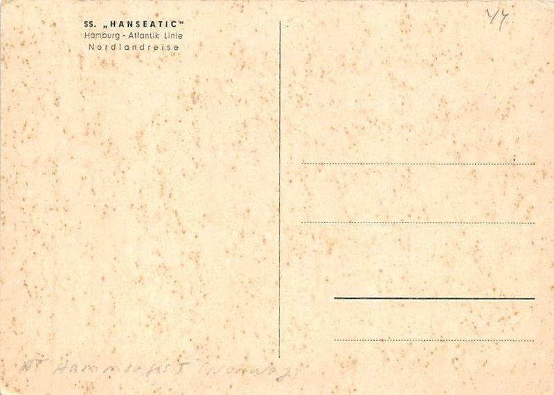 SS Hanseatic Hamburg Atlantic Line Ship 