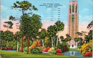 Singing Tower Mountain Lake Sanctuary Florida FL Postcard PM Daytona Beach FL 