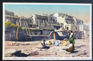 Mint USA Picture Postcard Native Americana Indian Pueblo Village Painted Desert