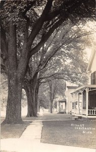 J36/ Constantine Michigan RPPC Postcard c1914 Mill St Residences Home 250