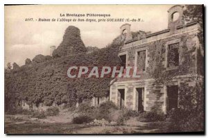 Old Postcard Brittany Picturesque ruins of the Abbey of Bon Repos Pres Gouare...