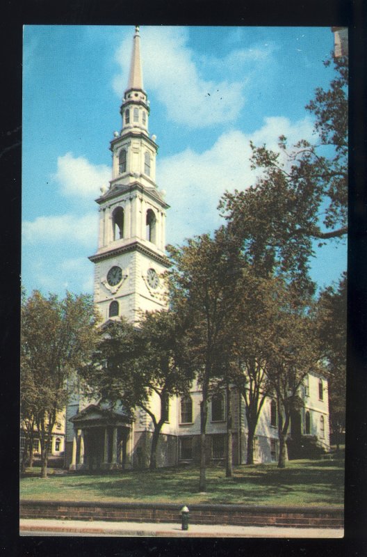 Providence, Rhode Island/RI Postcard, View Of First Baptist Church