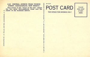 NM - Albuquerque. Central Avenue from Fourth Street