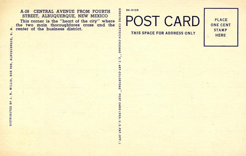 NM - Albuquerque. Central Avenue from Fourth Street