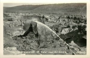 RPPC Postcard Hydraulicing Gold Mining at Ester Near Fairbanks AK Griffins Photo