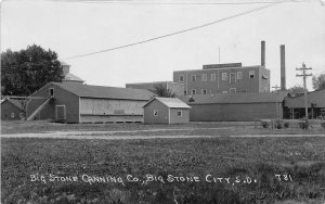 J25/ Big Stone City South Dakota Postcard RPPC c1920s Canning Co Factory 178