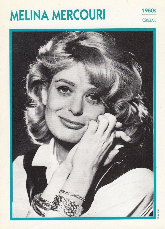 Melina Mercouri Astrology Greek Actor Rare Italian 8 x 5 Film Photo Card