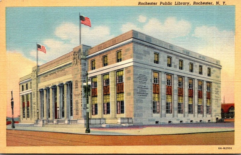 New York Rochester Public Library 1942 Curteich