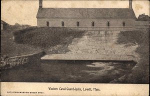 Lowell Massachusetts MA Western Canal Guard Locks c1910 Vintage Postcard