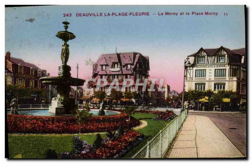 Old Postcard Deauville La Plage Fleurie The Morny and the Place Morny Hardware