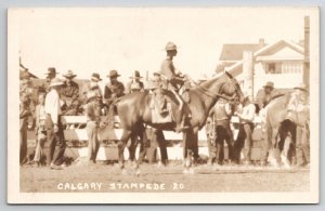 RPPC Calgary Stampede Mounted Soldier Real Photo Canada Postcard M26