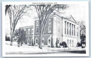 1940 Littleton New Hampshire NH Vintage Postcard Federal Building Exterior View