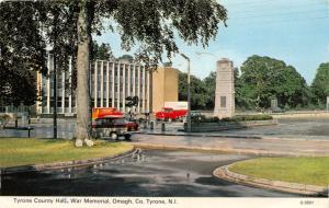 TYRONE OMAGH NORTHERN IRELAND UK~COUNTY HALL~WAR MEMORIAL POSTCARD 1972