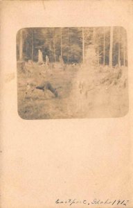 RPPC Deer - Eastport, Idaho Boundary County 1912 Vintage Postcard