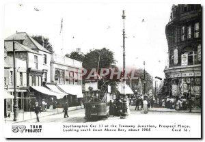Postcard Modern Southampton Car 11 at the Tramway Junction Prospect Place. Lo...