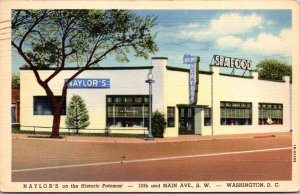 Linen Postcard Naylor's Seafood Restaurant 10th and Main Ave Washington D.C.