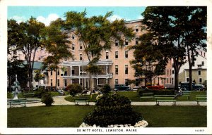 Maine Lewiston De Witt Hotel 1934 Curteich