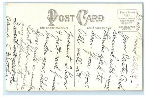 c1910 N.Y.C Train Locomotive Station Depot Amsterdam New York NY Poem Postcard