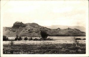 Kauai Hawaii HI Sleeping Giant Volcano Real Photo RPPC Vintage Postcard