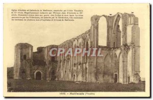 Postcard Old Vendee Maillezais Abbey Church and Cathedral of Maillezais