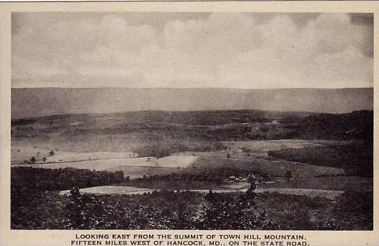 Maryland Hancock Looking East From The Summit Of Town Hill Mountain Albertype