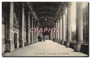 Old Postcard Baden Baden Säulengang Der Trinkhalle